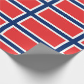 Norwegische Flagge Geschenkpapier (Ecke)