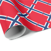 Norwegische Flagge Geschenkpapier (Rolleneckpunkt)