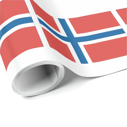 Norwegische Flagge Geschenkpapier (Rolleneckpunkt)