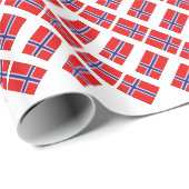 Norwegische Flagge Geschenkpapier (Rolleneckpunkt)