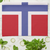 Norwegische Flagge Geschirrtuch (Gefaltet)