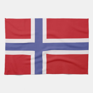 Norwegische Flagge Geschirrtuch