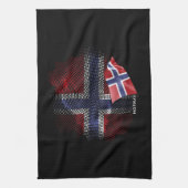 Norwegische Flagge Geschirrtuch (Vertikal)