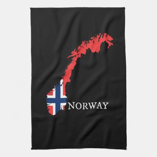 Norwegische Flagge Geschirrtuch (Vertikal)
