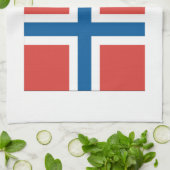 Norwegische Flagge Geschirrtuch (Gefaltet)