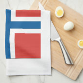 Norwegische Flagge Geschirrtuch (Viertel Falte)