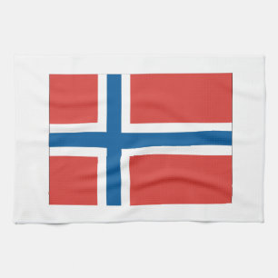 Norwegische Flagge Geschirrtuch