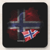 norwegische Flagge Getränkeuntersetzer (Vorderseite)