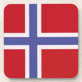 Norwegische Flagge Getränkeuntersetzer (Vorderseite)