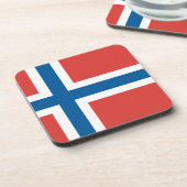 Norwegische Flagge Getränkeuntersetzer (Linke Seite)