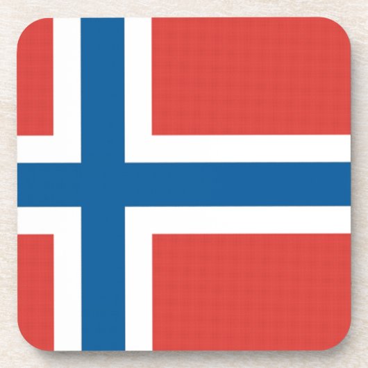 Norwegische Flagge Getränkeuntersetzer (Vorderseite)