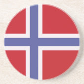 Norwegische Flagge Getränkeuntersetzer (Vorne)