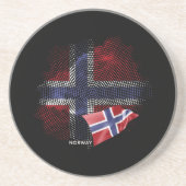 norwegische Flagge Getränkeuntersetzer (Vorne)