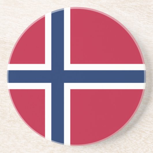 Norwegische Flagge Getränkeuntersetzer (Vorne)