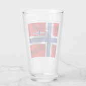 Norwegische Flagge Glas (Rückseite)