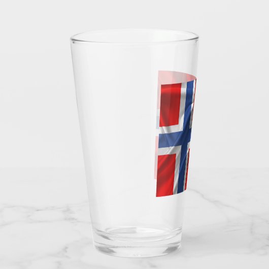 Norwegische Flagge Glas (Rechts)