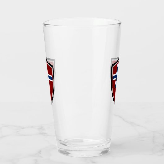Norwegische Flagge Glas (Links)