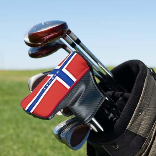Norwegische Flagge Golf Headcover (In Situ)