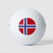 Norwegische Flagge Golfball (Vorderseite)