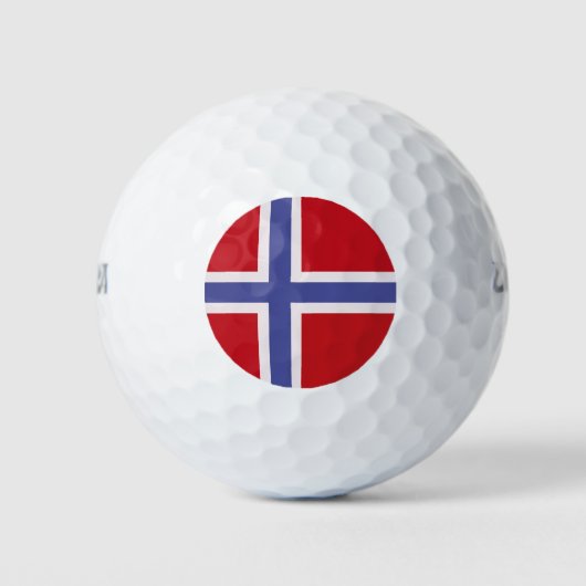 Norwegische Flagge Golfball (Vorderseite)