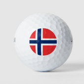 Norwegische Flagge Golfball (Vorderseite)