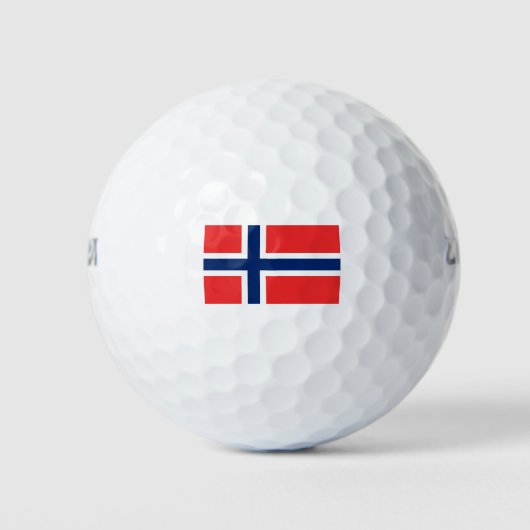 Norwegische Flagge Golfball (Vorderseite)