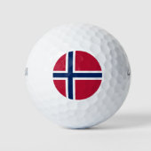 Norwegische Flagge Golfball (Vorderseite)