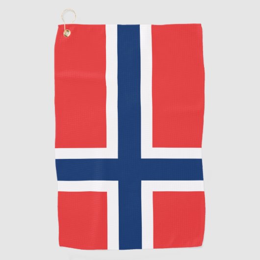 Norwegische Flagge Golfhandtuch (Vorderseite)