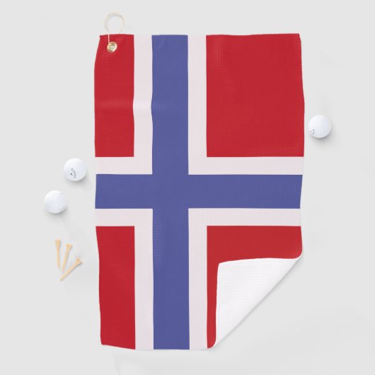 Norwegische Flagge Golfhandtuch (Insitu)