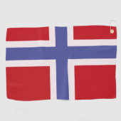 Norwegische Flagge Golfhandtuch (Horizontal)