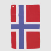 Norwegische Flagge Golfhandtuch (Vorderseite)