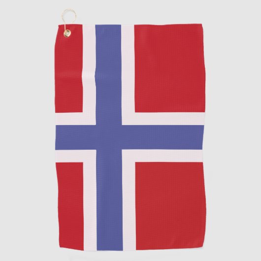 Norwegische Flagge Golfhandtuch (Vorderseite)
