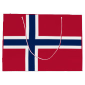 Norwegische Flagge Große Geschenktüte (Rückseite)
