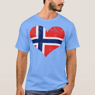 Norwegische Flagge HerzenNorge Liebe gestört T-Shirt