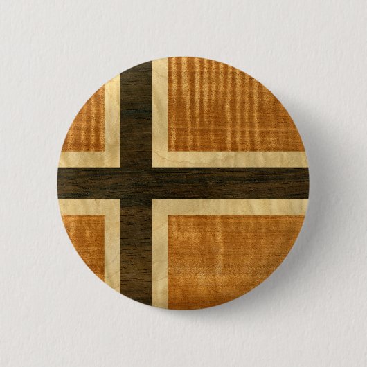 Norwegische Flagge hölzernes Norsk Flagg - Button (Vorderseite)