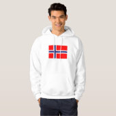 Norwegische Flagge Hoodie (Vorne ganz)
