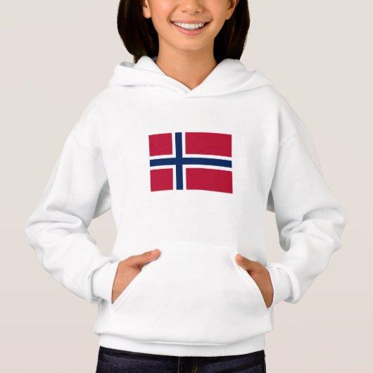 Norwegische Flagge Hoodie (Vorderseite)