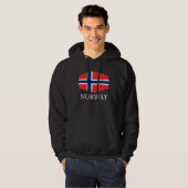 Norwegische Flagge Hoodie (Vorne ganz)