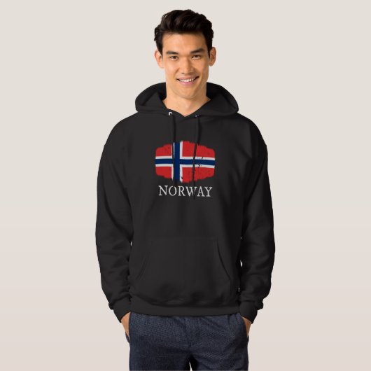 Norwegische Flagge Hoodie (Vorne ganz)