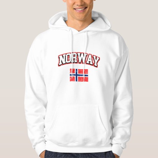 Norwegische Flagge Hoodie (Vorderseite)