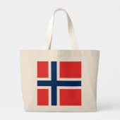 Norwegische Flagge Jumbo Stoffbeutel (Rückseite)