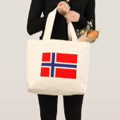 Norwegische Flagge Jumbo Stoffbeutel (Vorderseite (Produkt))