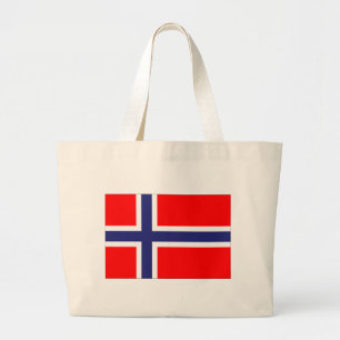 Norwegische Flagge Jumbo Stoffbeutel