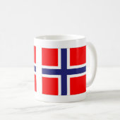 Norwegische Flagge Kaffeetasse (VorderseiteRechts)