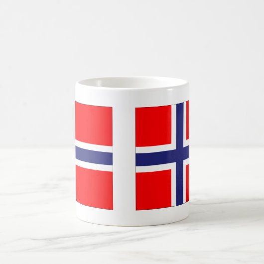Norwegische Flagge Kaffeetasse (Mittel)