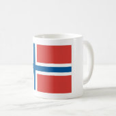 Norwegische Flagge Kaffeetasse (VorderseiteRechts)