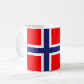 Norwegische Flagge Kaffeetasse (Vorderseite Links)