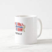 Norwegische Flagge Kaffeetasse (VorderseiteRechts)