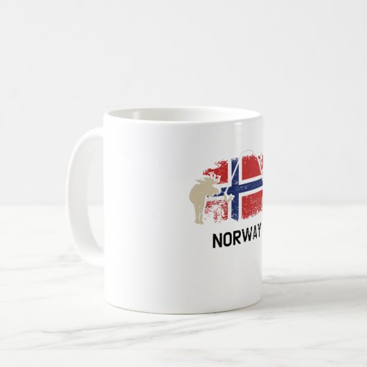 Norwegische Flagge Kaffeetasse (Vorderseite Links)
