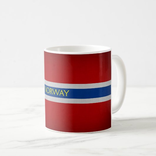 Norwegische Flagge Kaffeetasse (VorderseiteRechts)